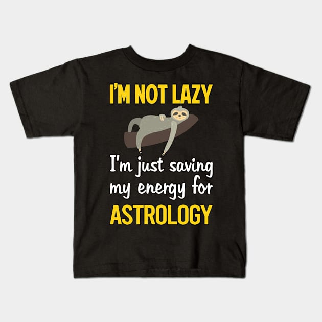 Funny Lazy Astrology Kids T-Shirt by blakelan128